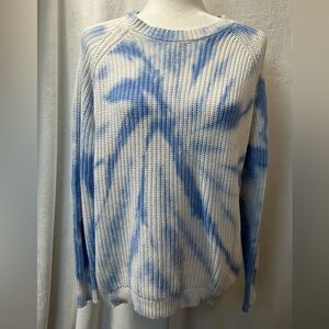 Blue and White Tie-Dye Sweater